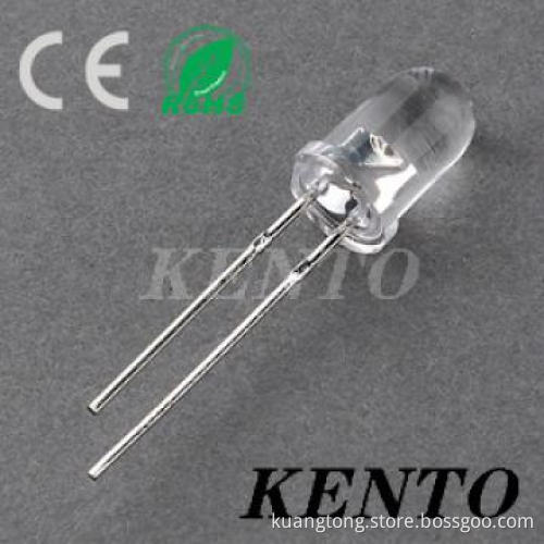 Water Clear Through Hole Short legs Red Ultrabright LED emitting Diode